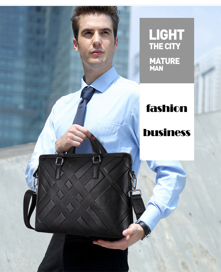 OYIXINGER 2023 Genuine Leather Laptop Bags For Men Business